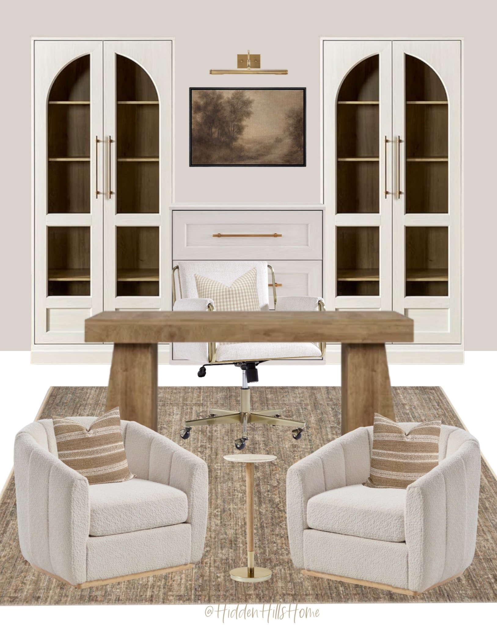 Neutral home office decor, home office mood board, desk, desk chair 

#LTKSeasonal #LTKSaleAlert #LTKHome