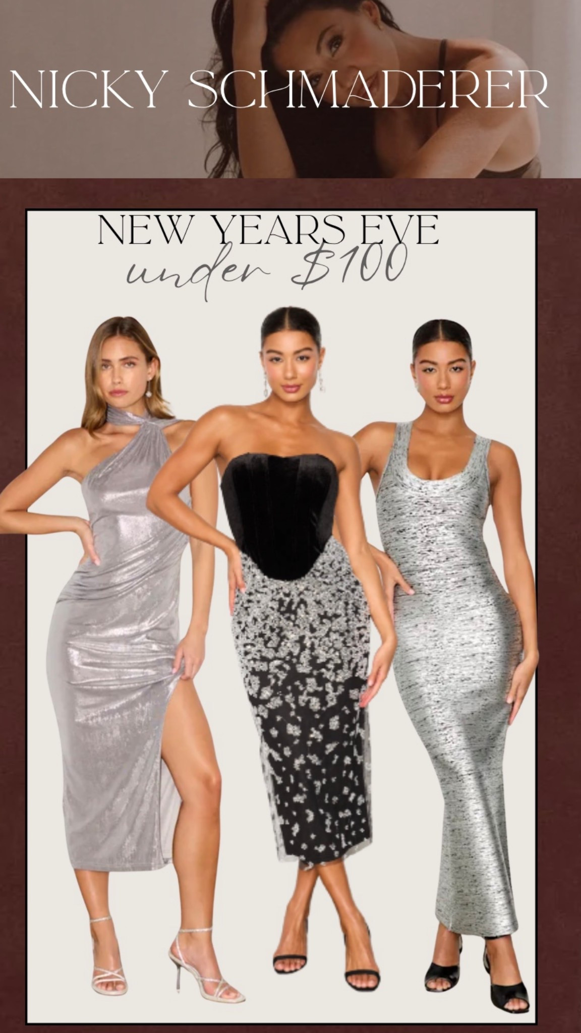 New Year’s Eve looks from lulus! Silver is always my go to 🪩✨ 
Silver dress
Midi dress
Party dress


#LTKFindsUnder100 #LTKHoliday #LTKSeasonal