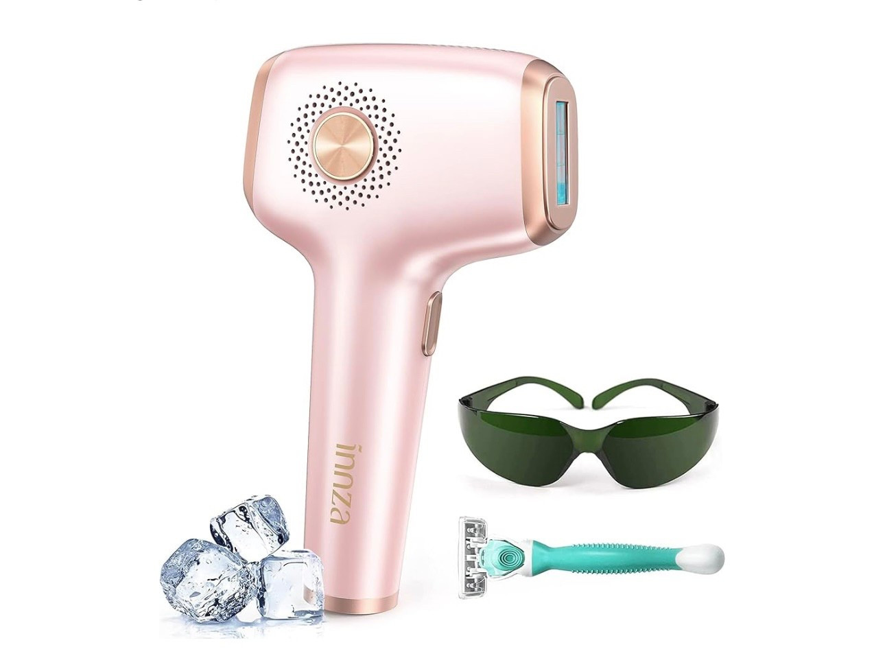 INNZA IPL Hair Removal with Ice Cooling Care Function for Women Permanent,999,999 Flashes Painless IPL Hair Remover, Hair Removal Device for Armpits Legs Arms Bikini Line