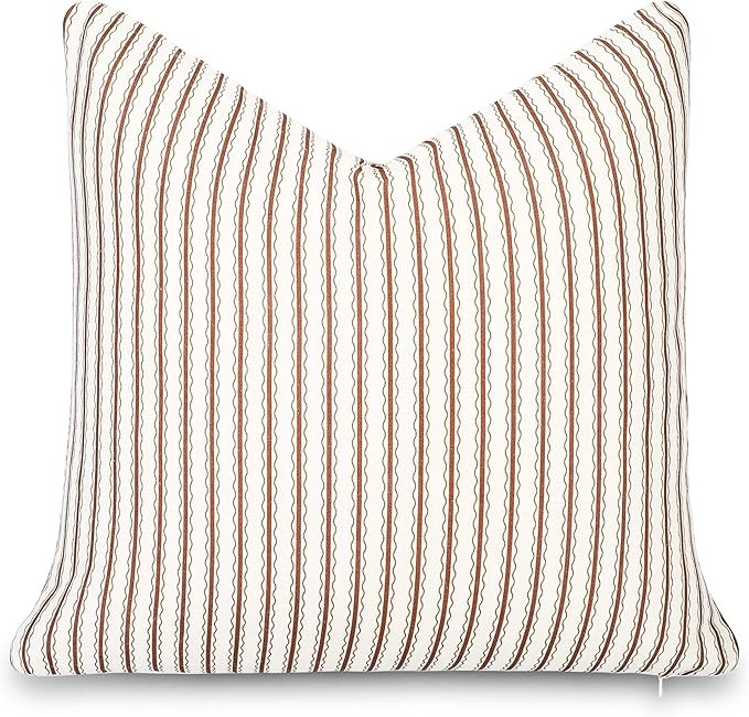 Crumbs Home Modern Farmhouse California Casual Indoor Outdoor Throw Pillow Cover, 22"x22" Water R... | Amazon (US)