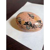 Free Shipping - Antique Hand Painted Lacquered Composite/ Papier Mache Easter Egg Candy Box With Decoupaged Images . See Below For Info | Etsy (US)