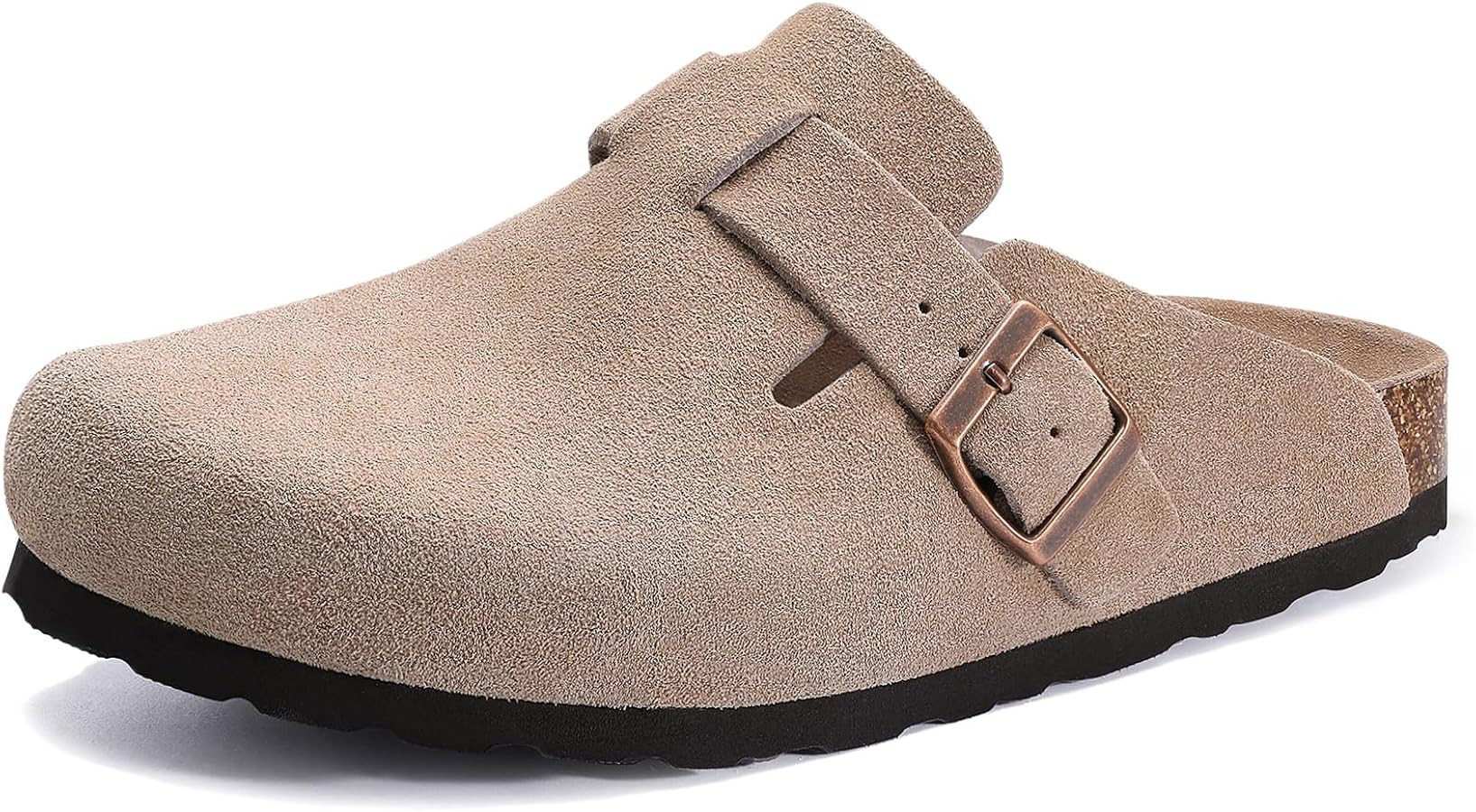 Asgard Women's Suede Clogs Leather Mules Arch Support Potato Shoes with Comfort Cork Footbed - Wi... | Amazon (US)
