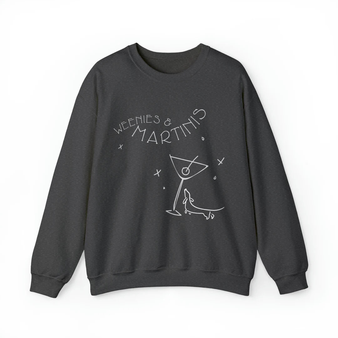 Weenies & Martinis Unisex Pullover Casual Sweatshirt - Etsy | Etsy (US)