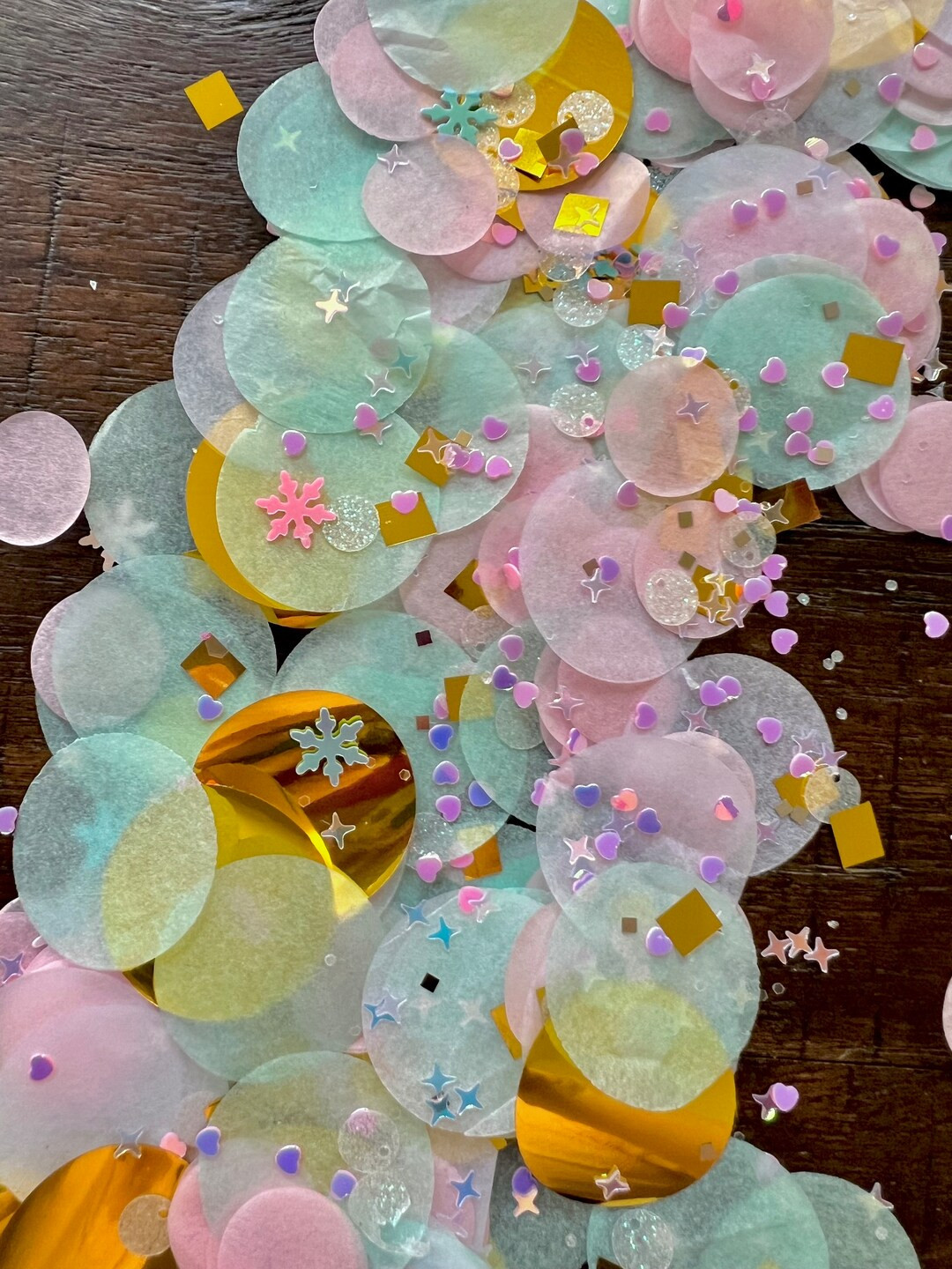 Holiday Snowflake Confetti for Pastel Christmas Party Pink - Etsy | Etsy (US)