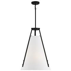 Savoy House Essentials Newport 18" Wide Matte Black 4-Light Pendant | Lamps Plus