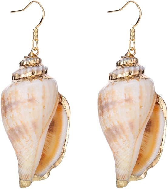 lureme Beach Jewelry Casual Seashell Conch Drop Dangle Earrings for Women(er006199) | Amazon (US)