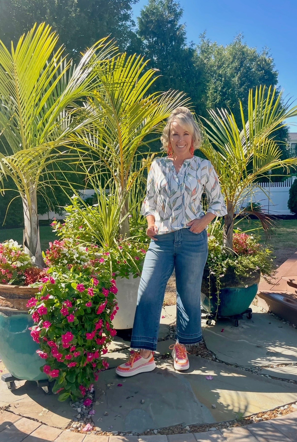 If you know me, you know I love a print and this patterned top has been a favorite in my summer wardrobe! It’s so easy to pair with blue or white denim and looks adorable when styled with sneakers or sandals. Shop my look!

#LTKgrwm #LTKSeasonal #LTKootd