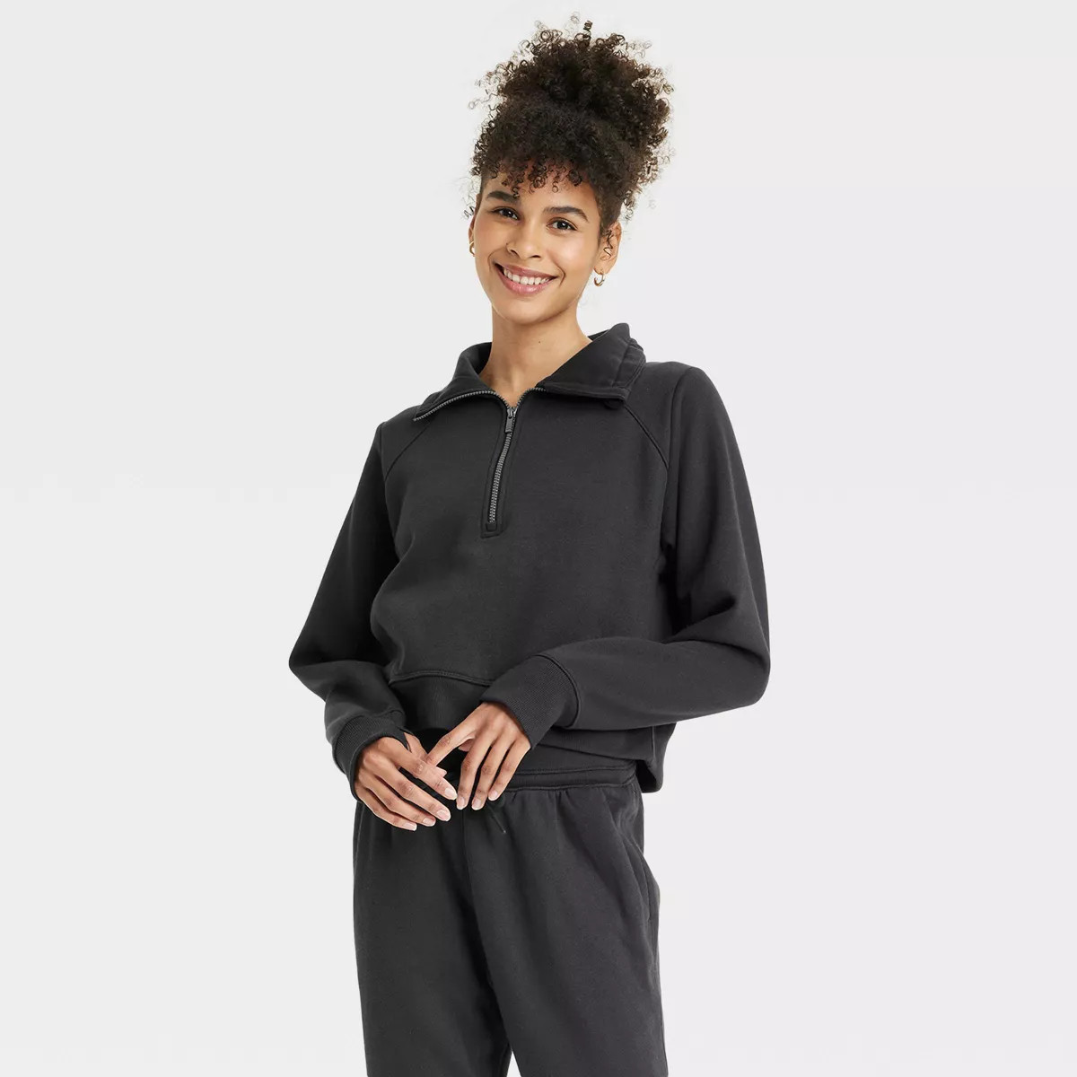 Women's Fleece Half Zip Pullover Sweatshirt - All In Motion™ | Target