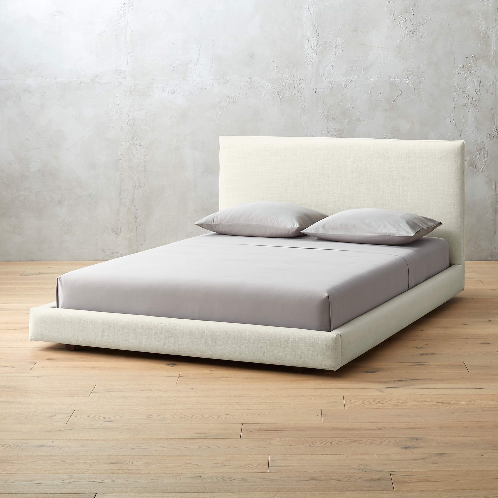 facade grey upholstered bed | CB2 | CB2