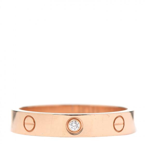 CARTIER

18K Pink Gold Diamond 4mm LOVE Wedding Band Ring 60 9 | Fashionphile