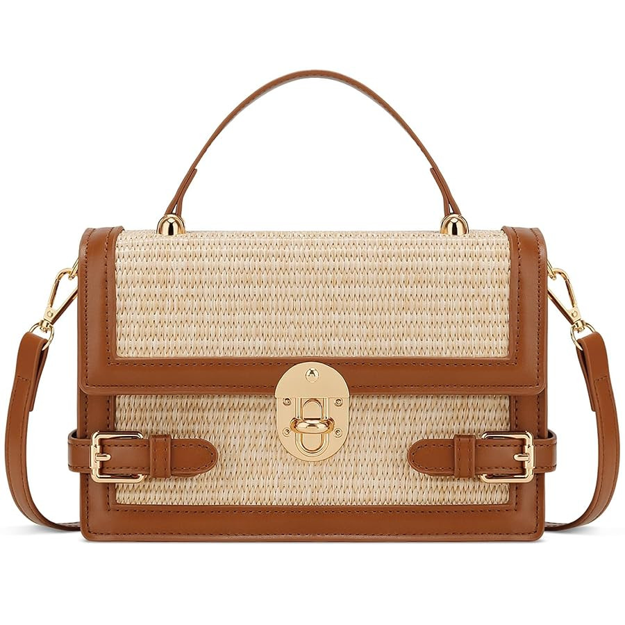 KKXIU Straw Purses for Women – Summer Beach Shoulder Purse & Clutch Handbag, Woven Crossbody Ba... | Amazon (US)