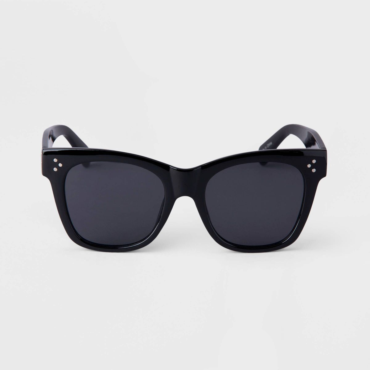 Women's Square Plastic Retro Sunglasses - A New Day™ Black | Target