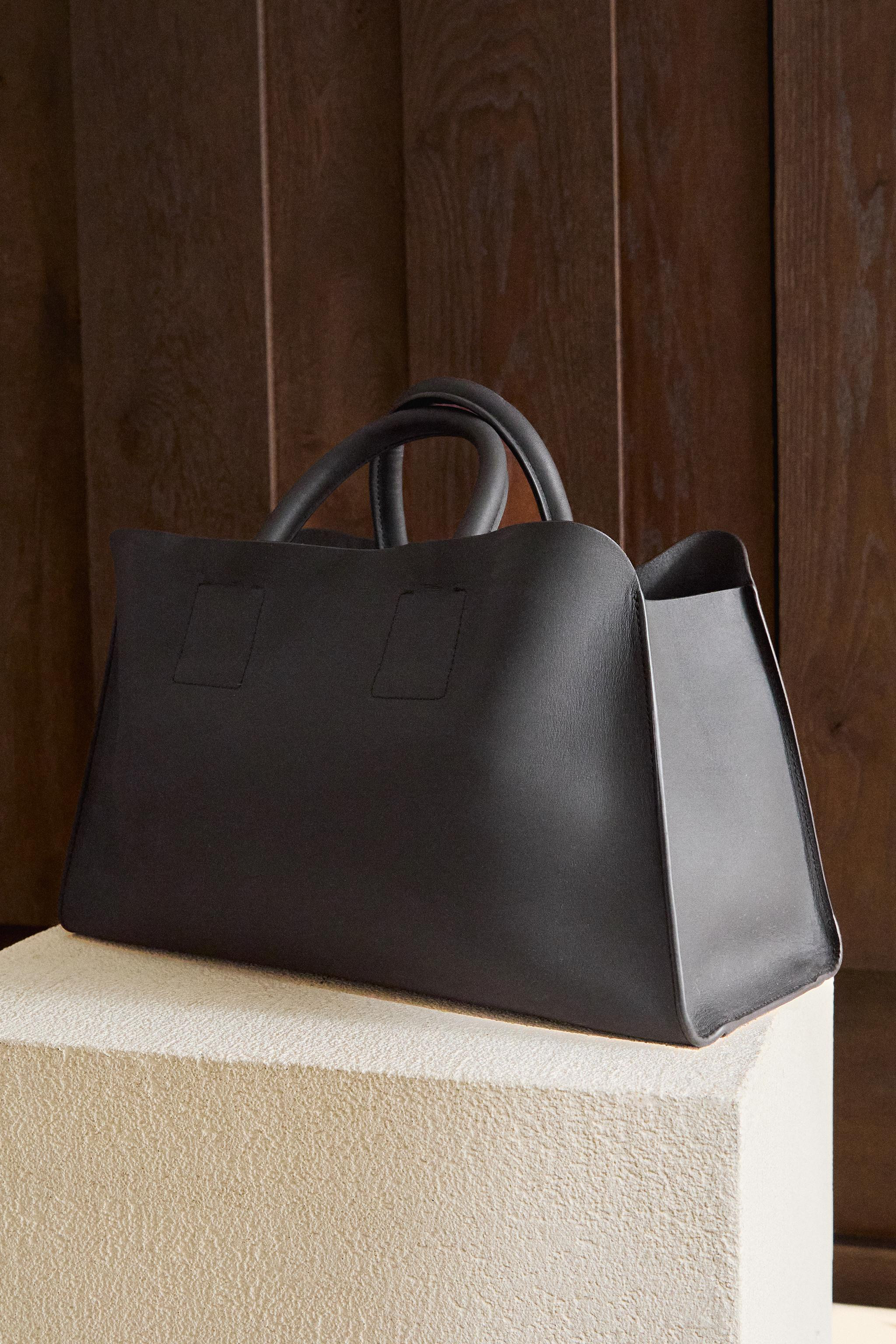 LEATHER MINI TOTE BAG | Zara UK