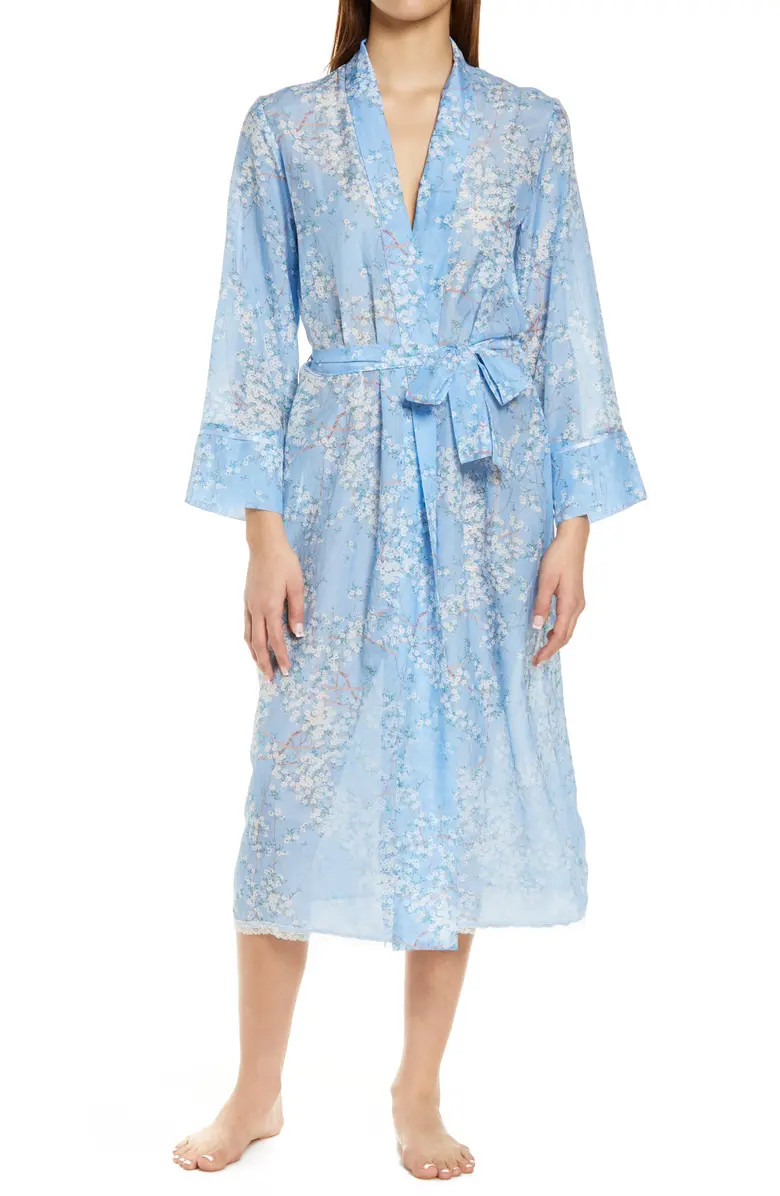 Cherry Blossom Cotton & Silk Robe | Nordstrom