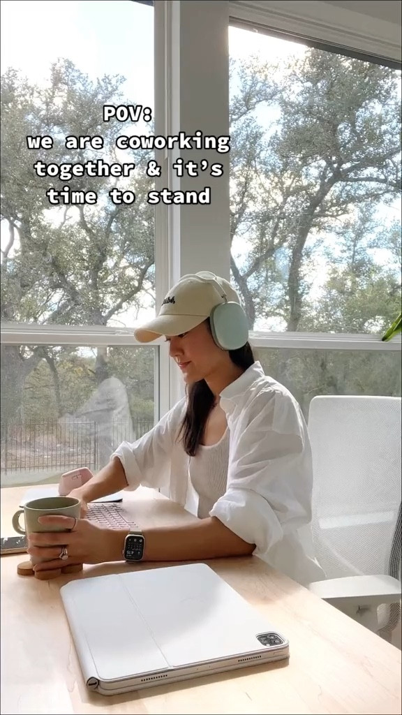 Been loving my ergonomic standing desk (it’s the 72” from Ergonofis)! I can already feel a difference in my energy levels throughout the day. 💛 tags: desk setup, work from home outfits, cozy wfh vibes, AirPods Max #desktour #wfhoutfit

#LTKhome