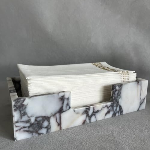 Natural Travertine Napkin Holder 9.8"x5.7"x2.4", Rectangle Guest Towel Dispenser for Bathroom Kit... | Amazon (US)