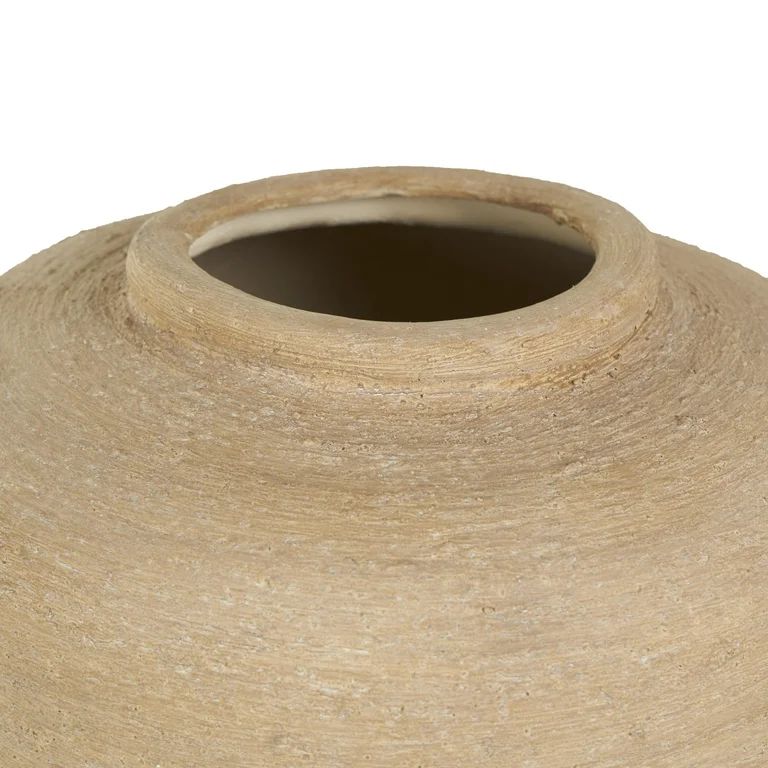 The Novogratz 16" Wide Textured Beige Ceramic Vase | Walmart (US)