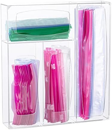Ziplock Bag Storage Organizer - Food Bags Container for Kitchen Drawer, Compatible with Ziploc, Soli | Amazon (US)