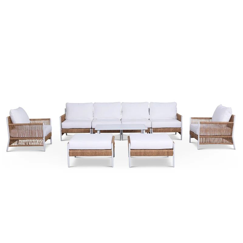 Malayah Wicker/Rattan 8 - Person Seating Group with Cushions | Wayfair North America