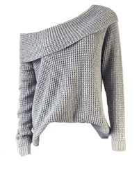 'Edry' Fold Over Off-the-Shoulder Slouchy Sweater (5 Colors) | Goodnight Macaroon