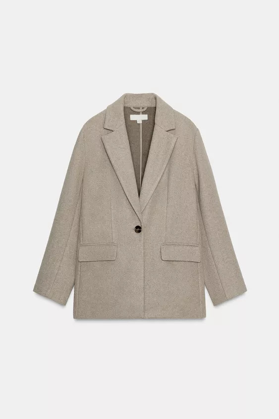 SOFT ONE-BUTTON BLAZER | Zara Canada