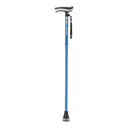MD by DRIVE Air-Cane Walking Cane for Men and Women, Folding Canes with Airgonomic Grip, Adjustable Walking Stick, Adjustable Height 4'9"-6'7", 350 lb Capacity, Blue | Amazon (US)