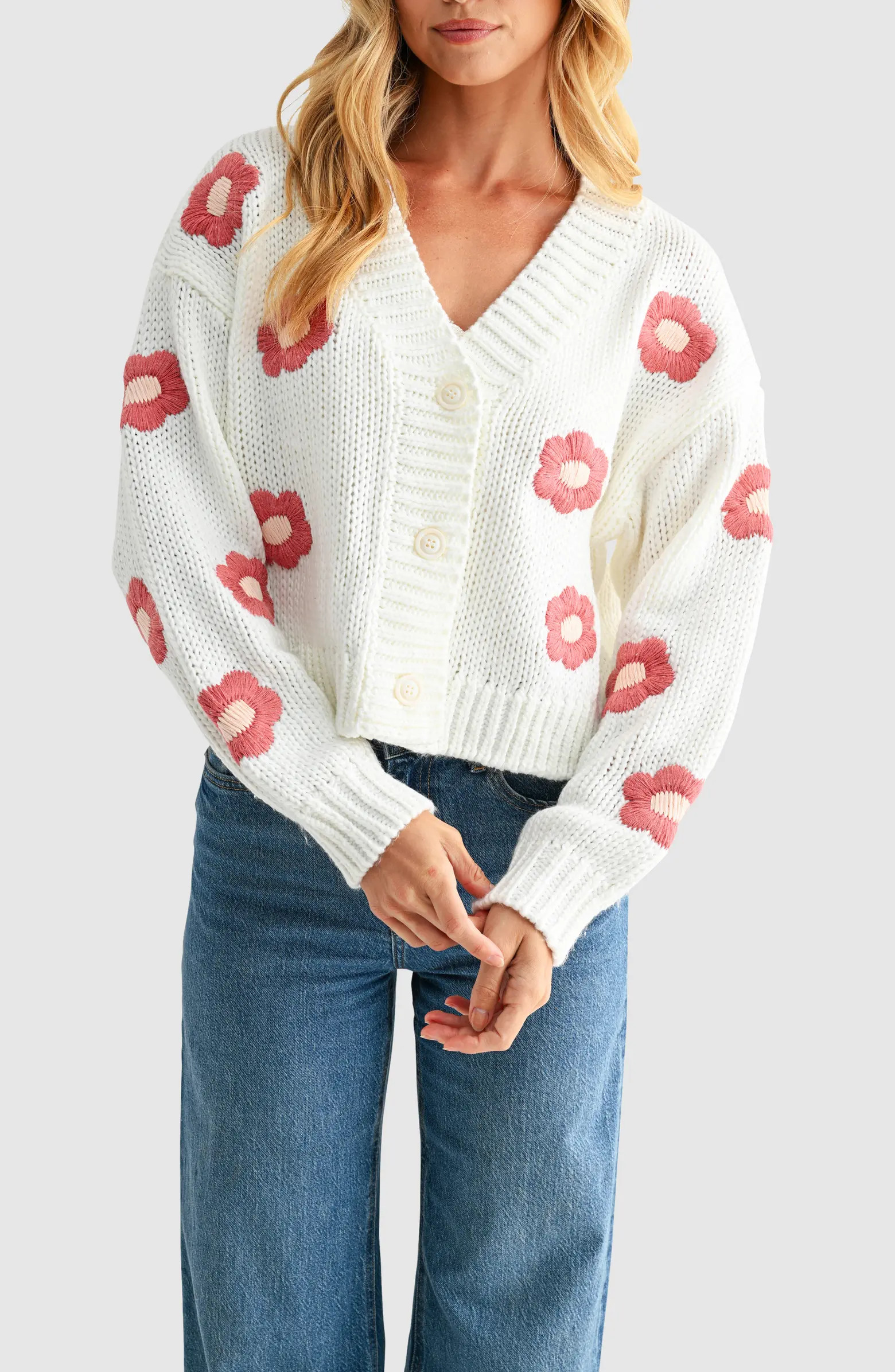 Floral Embroidered Cardigan | Nordstrom