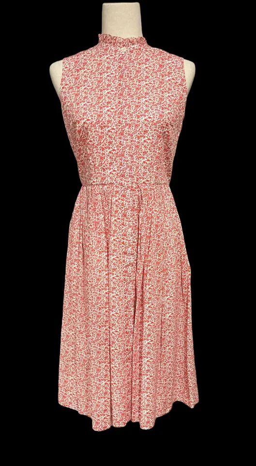 J.Crew Sleeveless Ruffle-Neck Midi in Liberty Chamomile Floral Dress Women’s 4 | eBay US