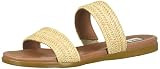 Steve Madden Women's Dual Flat Sandal, Natural Raffia, 11 | Amazon (US)