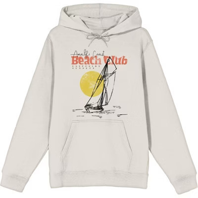 Amalfi Coast Beach Club Adult Sand Long Sleeve Hoodie-Medium | Target