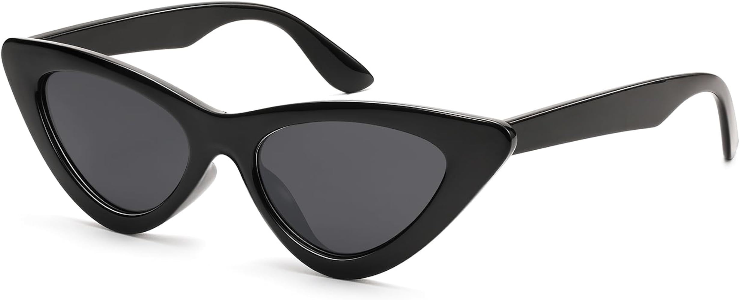Cat Eye Sunglasses for Women Vintage Retro Narrow Cateye Frame Trendy Sun Glasses | Amazon (US)