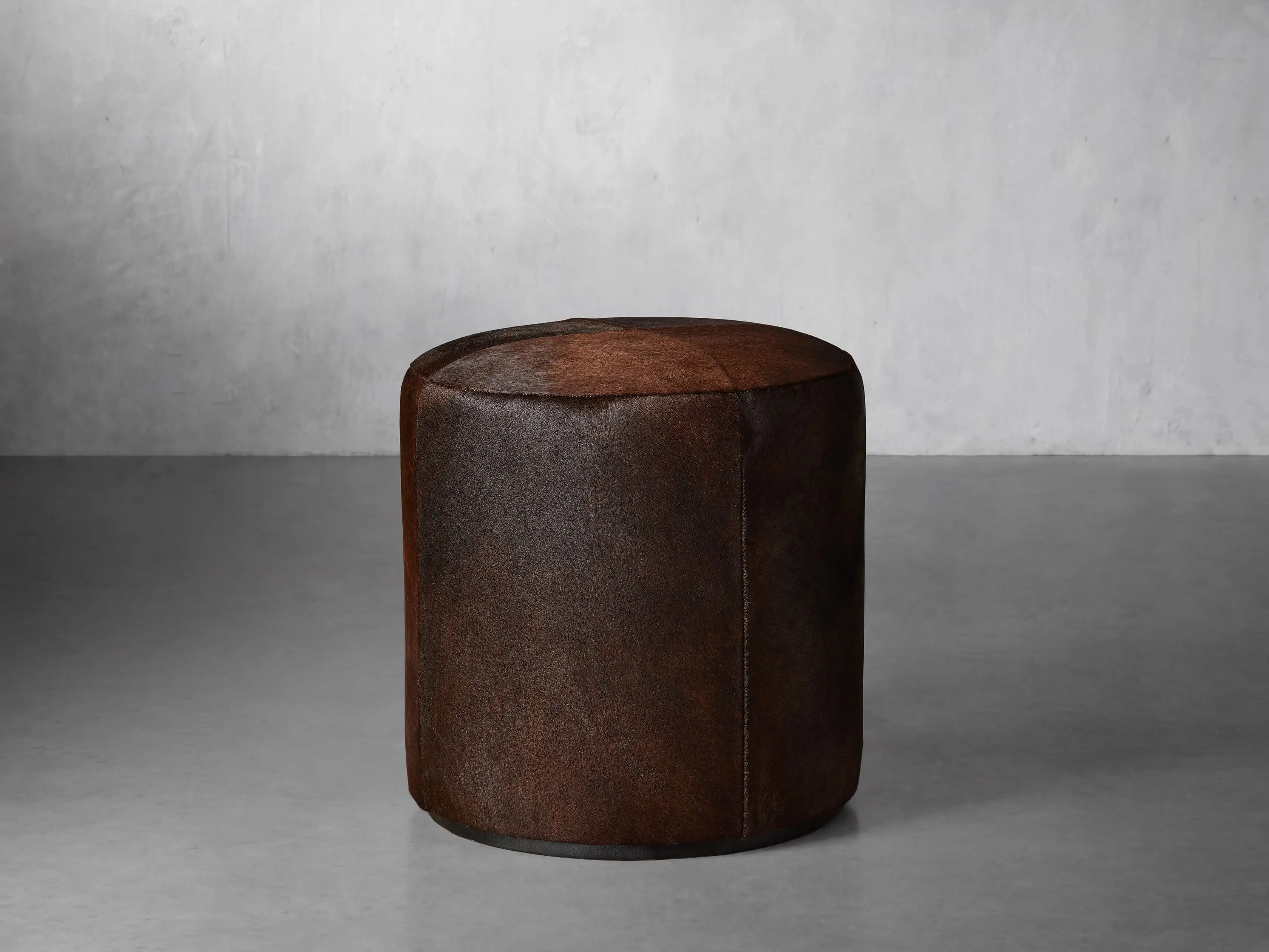 Hide Round Pouf | Arhaus