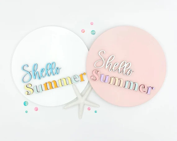 Shello Summer  Wooden Sign  Beach Sign  Summer Sign  3d | Etsy | Etsy (US)