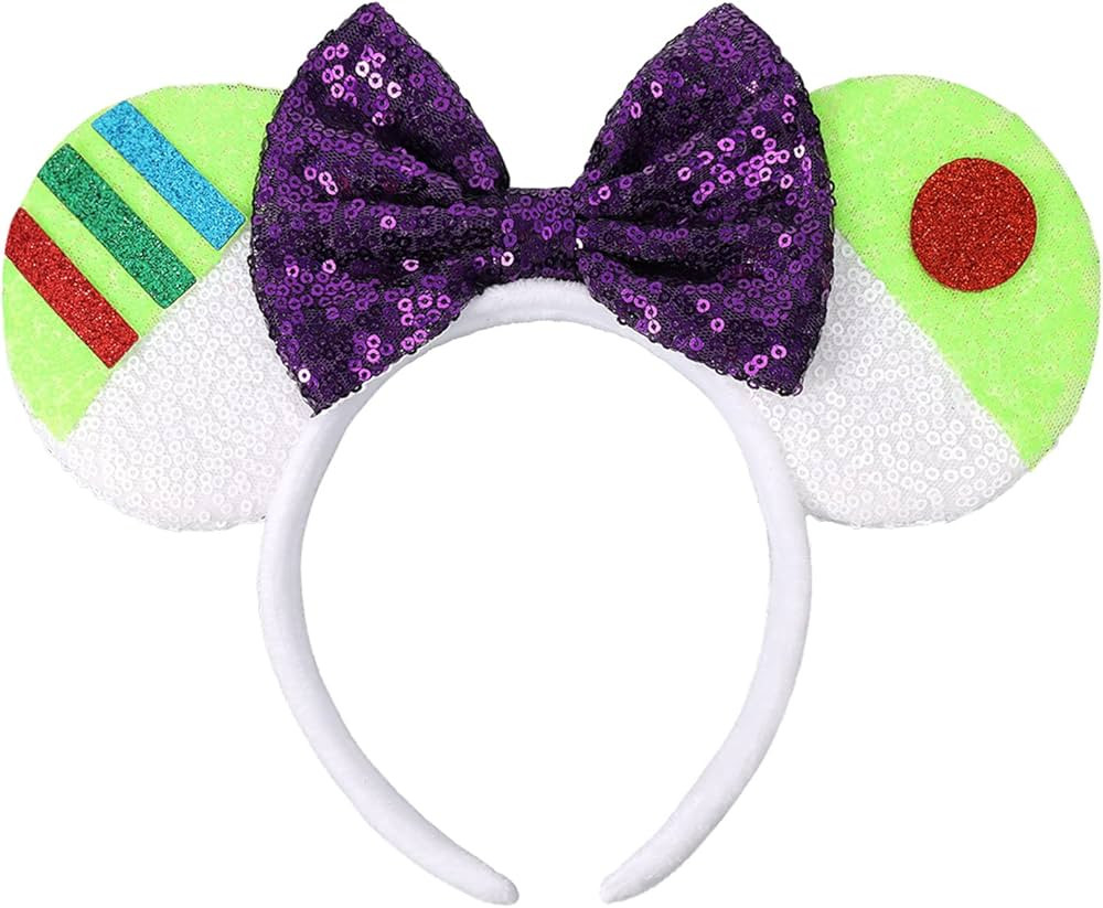Mouse Ears Headbands, Sequin Mouse Ears for Women Girls Boys, Shiny Bow Headband for Cosplay Part... | Amazon (US)