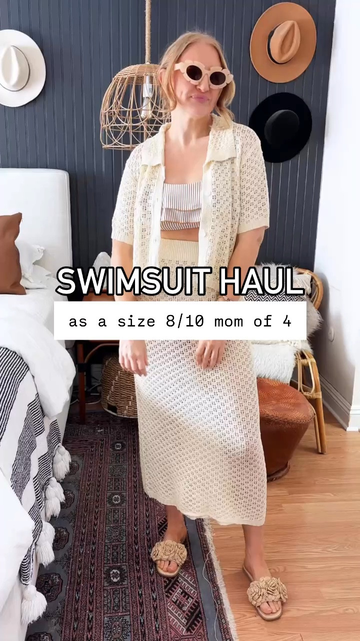 Size 8/10 swimsuit haul as a mama of four! Affordable roundup of swim suits and coverups. 

Wearing L in all suits at 150 lbs and 5’7” for reference! 

Swimsuit haul, high waisted swimsuits, swim haul, size 8 swim haul, size 10 swim haul, Amazon swim haul, Amazon swimwear, resort looks, resort swimsuits, resort looks, vacation swimsuits, vacation style, affordable swimsuits, two piece swimsuits 

#LTKFindsUnder50 #LTKTravel #LTKSwim