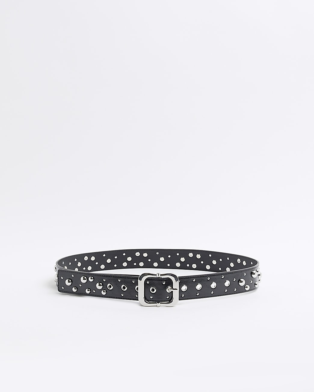 Black studded belt | River Island UK & IE