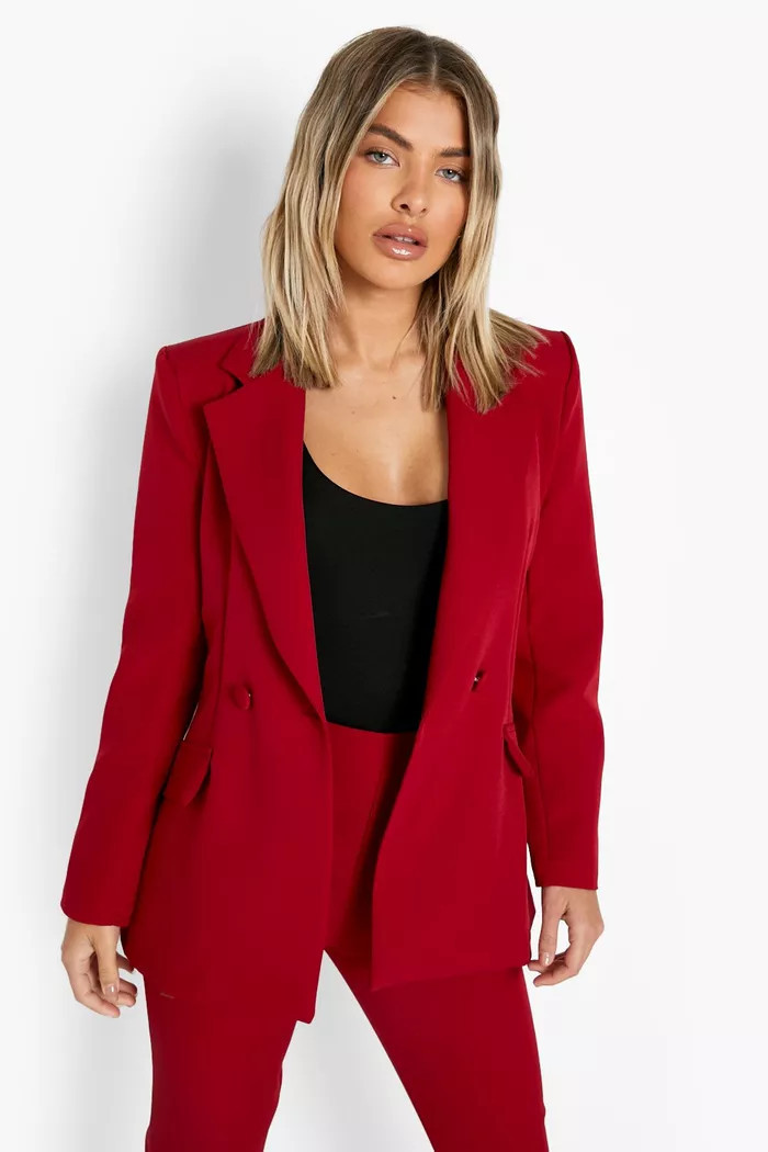 Plunge Tailored Fitted Blazer | Boohoo.com (UK & IE)