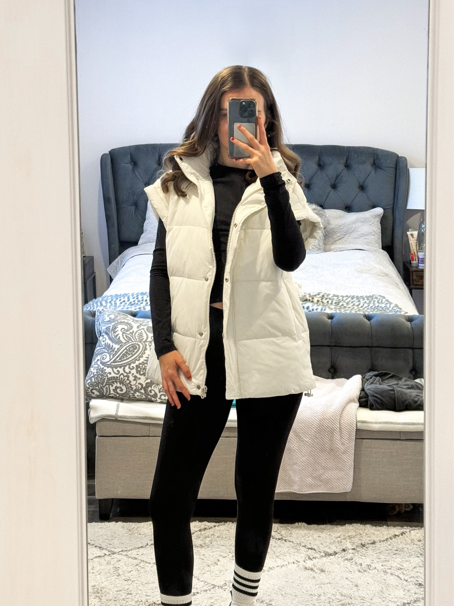 Style a white puffer vest with black leggings and a black long sleeve top for the ultimate comfy outfit. Finish the look with socks and sneakers - ideal for athleisure, workouts, or lounging in style.
.
.
.
.
.
.
Casual outfits | winter outfits | long puffer vest | white vest | leggings outfit | black leggings outfit | casual leggings outfit | basic tops | tops for leggings | workout outfits | workout set | gym outfit | walking outfit | 

#LTKSeasonal #LTKHoliday #LTKU #LTKSaleAlert #LTKGiftGuide #LTKWorkwear #LTKTravel #LTKShoeCrush #LTKItBag #LTKFitness #LTKActive 

#LTKStyleTip #LTKFindsUnder50 #LTKFindsUnder100