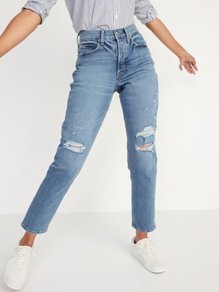 Extra High-Waisted Button-Fly Curvy Sky-Hi Straight Jeans for Women | Old Navy (US)