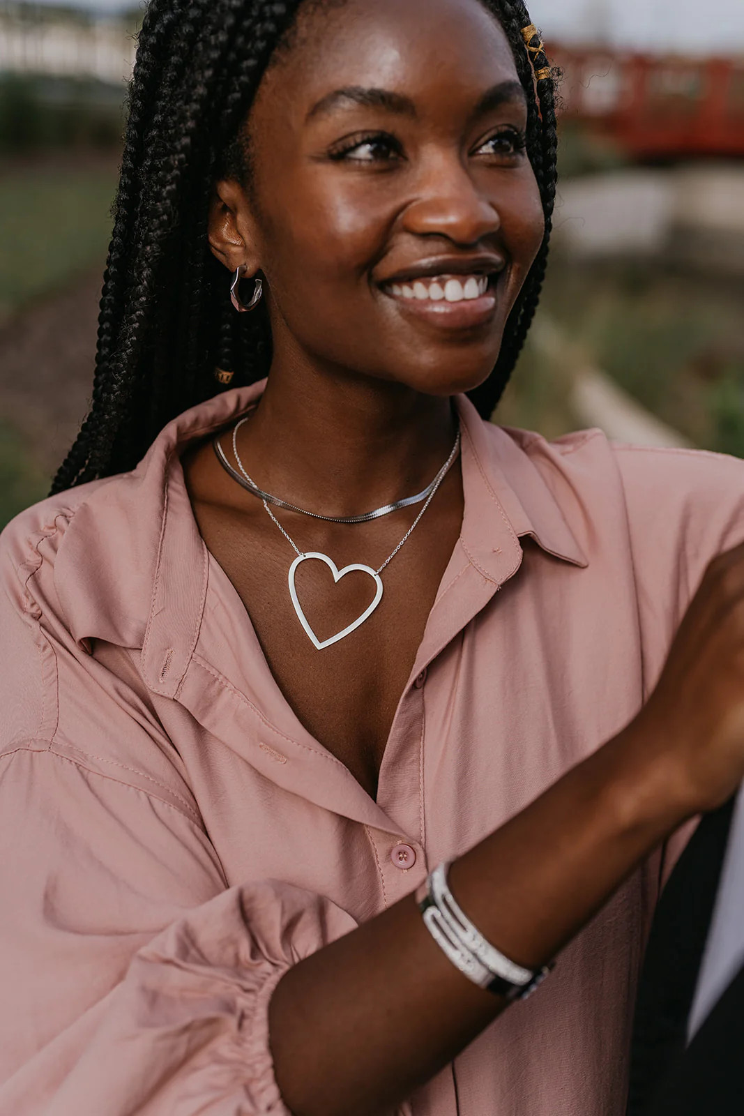 Emily Heart 316L Stainless Steel Necklace | KC Chic Designs