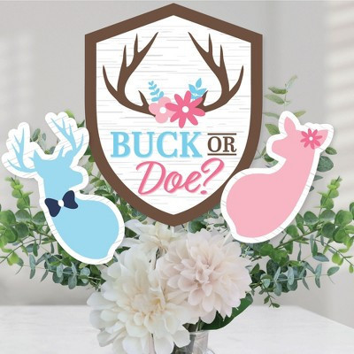 Big Dot of Happiness Buck or Doe - Hunting Gender Reveal Party Centerpiece Sticks - Table Toppers - Set of 15 | Target