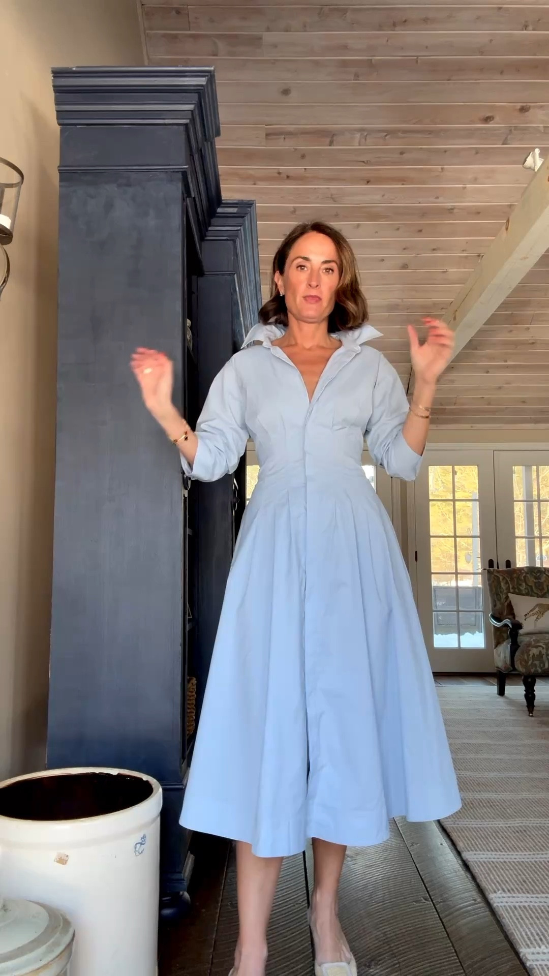 The perfect occasion dress. A shirt dress is the easiest way to look put together and this one is so good. 

#LTKSeasonal #LTKSpringSale #LTKOver40