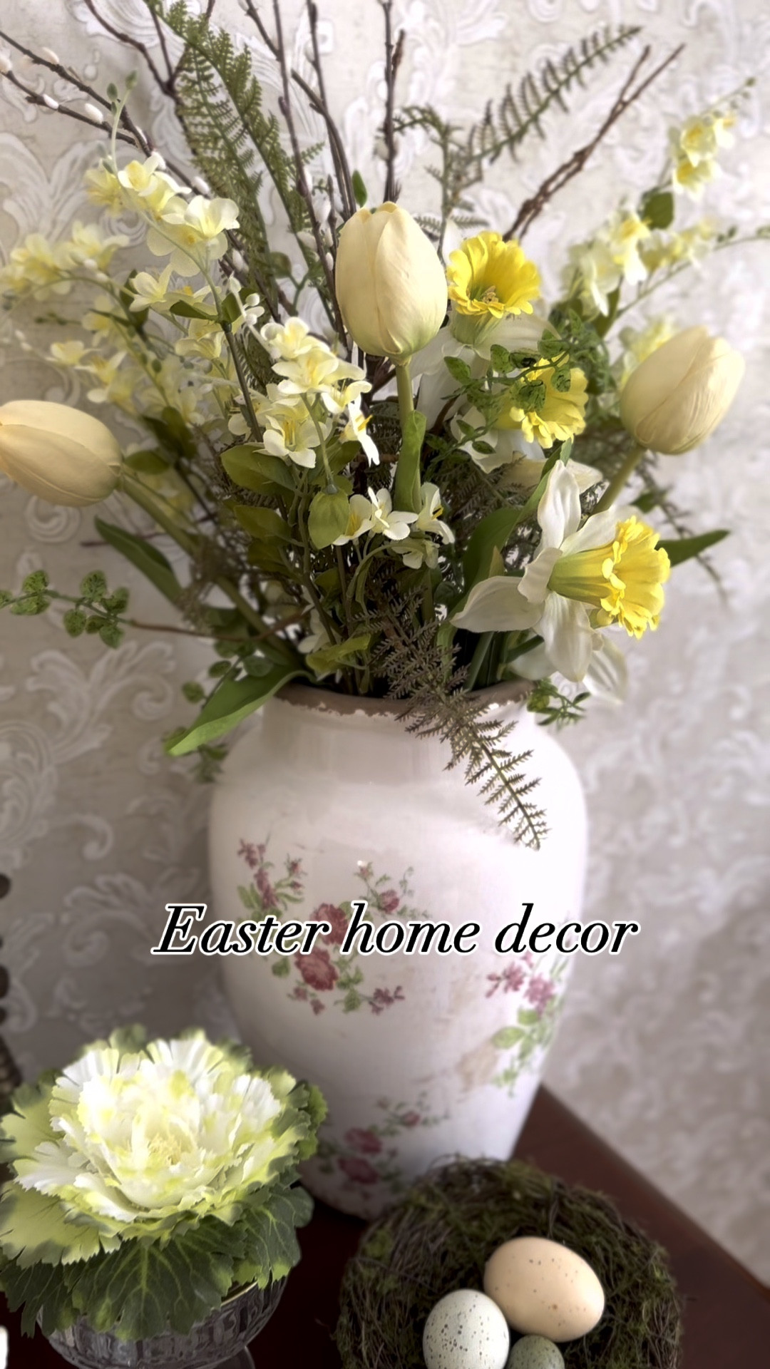 Easter home decor, spring decorations, decorative bunnies, Easter decorations, faux spring flowers

#LTKHome #LTKWatchNow #LTKFindsUnder50