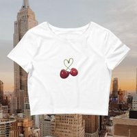 Cherry Baby Tee Women's Crop Tee, Cute Y2K Top, Chic, Aesthetic, Trendy | Etsy (US)