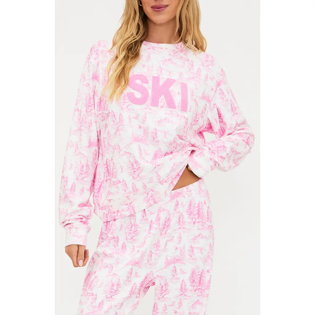 Beach Riot Cassia Ski Sweatshirt in Powder Pink at Nordstrom, Size X-Small | Nordstrom