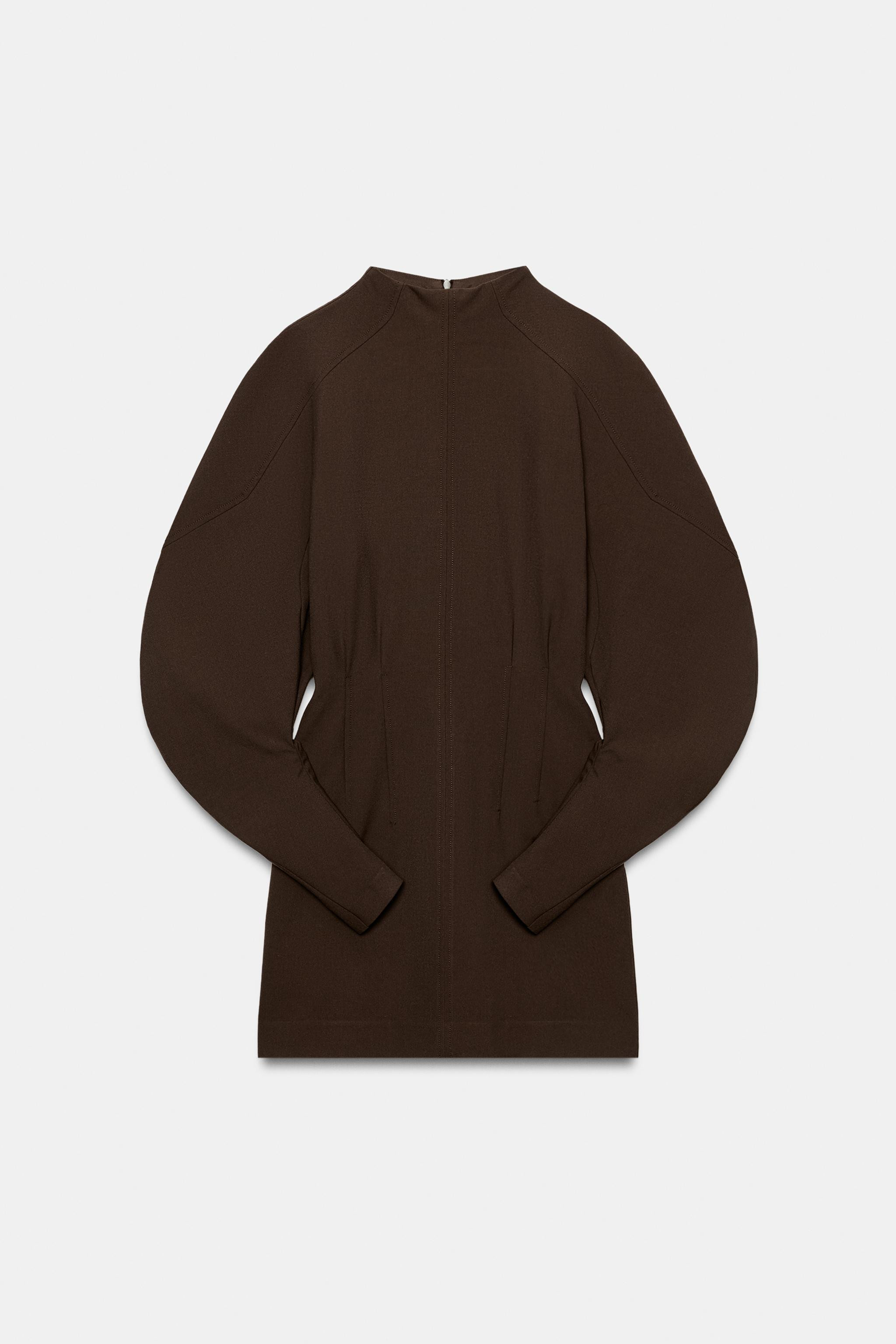 VOLUMINOUS SLEEVE MINI DRESS | Zara UK