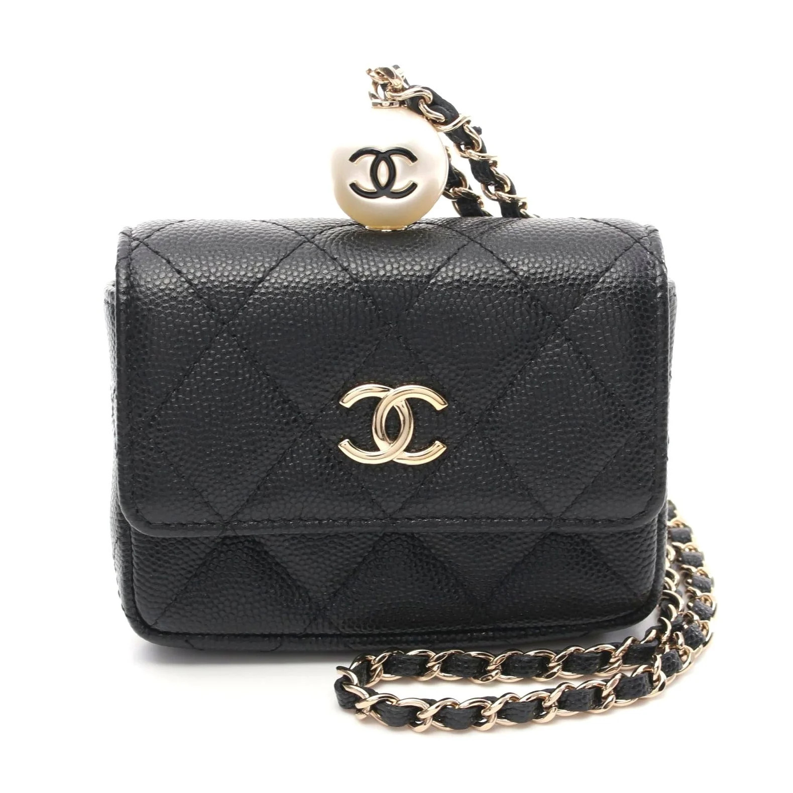 Chanel Matelasse Chain Flap Coin Purse Wallet | Shop Simon