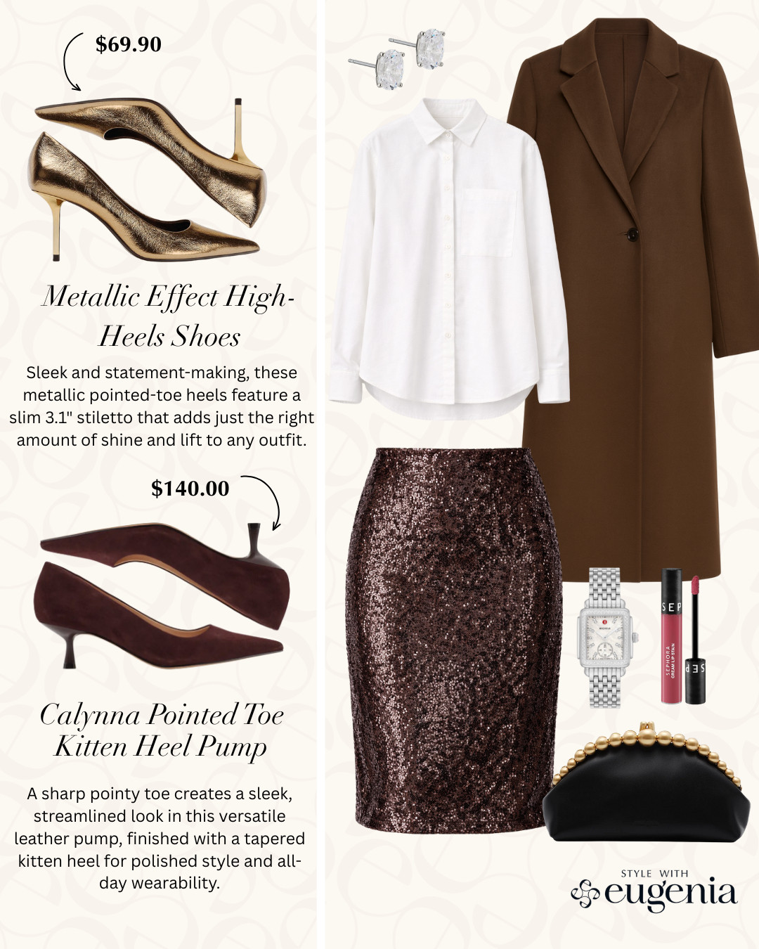 Classic pieces with a subtle statement.
A crisp shirt, rich textures, and heels that elevate without overpowering. Timeless, feminine, and endlessly wearable.

Everything is linked. 

 

#LTKGiftGuide #LTKHoliday #LTKootd