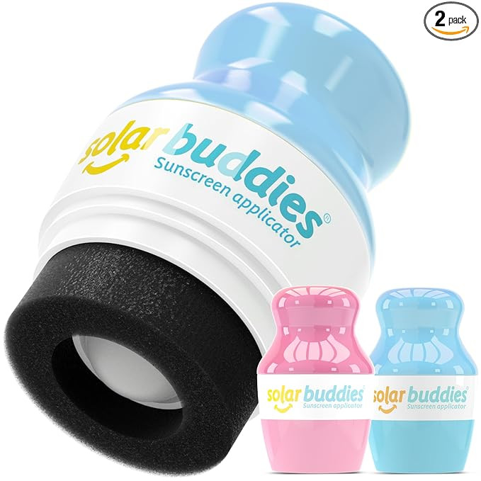 Solar Buddies Sunscreen Applicator - Full Blue & Pink Duo - BPA-Free Refillable Roll on Sponge Su... | Amazon (US)