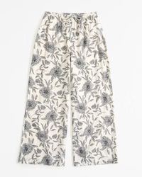 Crinkle Textured Pull-On Palazzo Pant | Abercrombie & Fitch (US)